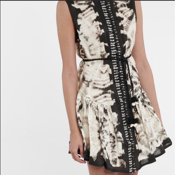 Zimmermannlulu Drop Waist Short Dress 